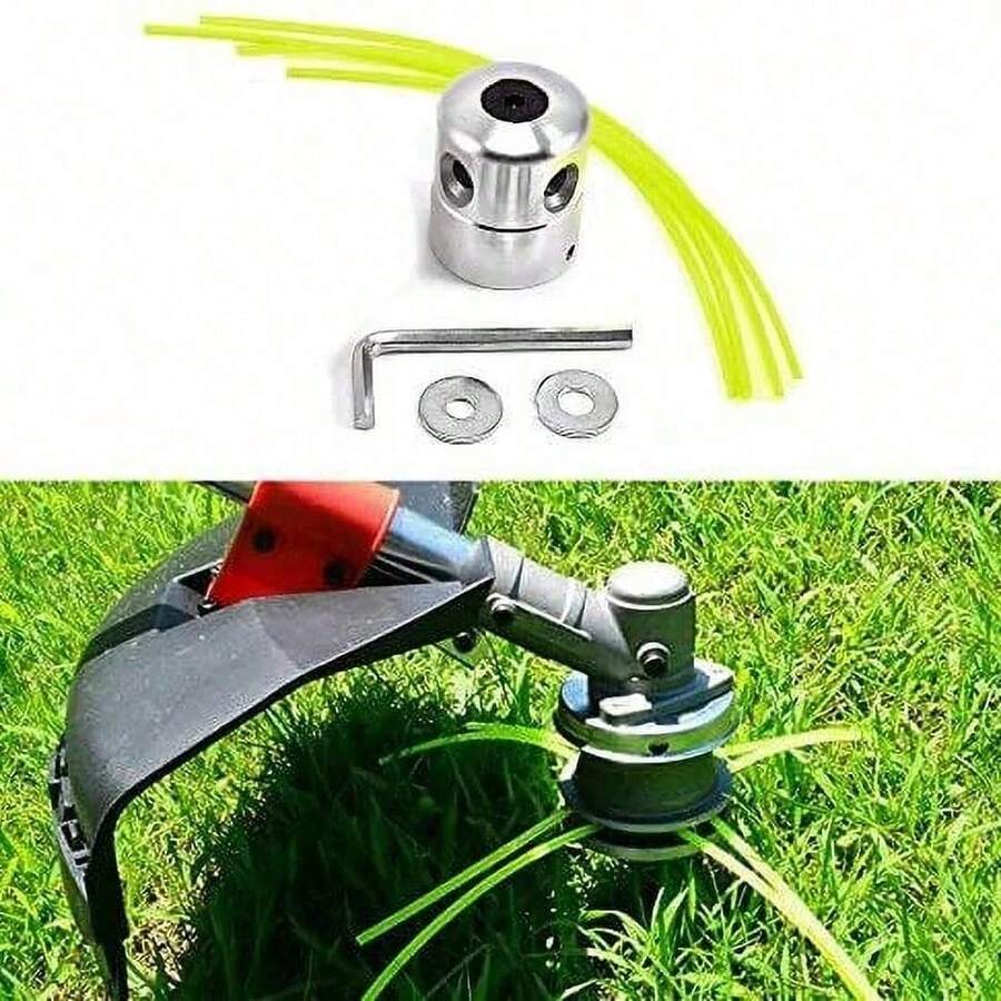 1 SET Universal Aluminum Brush Cutter With 4 Nylon Trimmer Lines - Heavy Duty Wacker For Professional Landscaping & Yard Maintenance - Multicolor - View 1