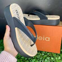 Tamanco Plataforma Maria Azaleia Feminino 19180 Sandália Original Plana Casual Rasteira Flatform - Preto - Visão 3