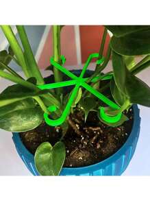 4/8/16pcs Garden Assistance Tree Branch Ties, Plant Vine Fixator, Plant Stem Clip, Plant Trellis, Plant Support Rods, Green Plant Fixator, Flower Hydroponics Folding Fixation Support