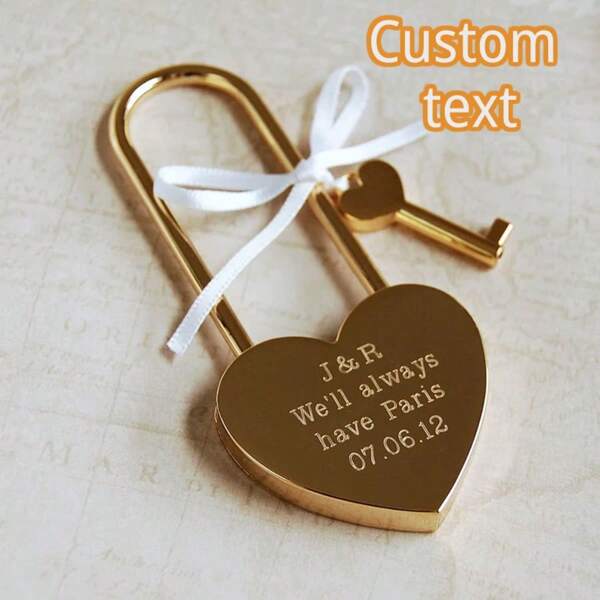 Personalized Love Padlock, Engagement Love Lock, Personalized Heart Padlock, Paris Padlock, Engraved Heart Padlock, Amsterdam Gold Love Lock,School Supplies,Back To School,School Gift,For Office,For School,For Classroom,For Teacher Gifts,For University,For Colleague,For Dorm Rooms,For Teacher,For Boys And Girls,For Teenagers,Junior High School Students,Middle School Students,High School Senior High School Students,College Students,University Students,Freshman,Sophomore,Underclassmen, Colorful,Cute,Adorable,Funny,Kawaii,Y2K,Stylish,Unisex,Casual,Custom,Personalized,Unique,Customized,Ideal Gifts For Him,Ideal Gifts For Her,Her,Boyfriend,Girlfriend,Family,Friends