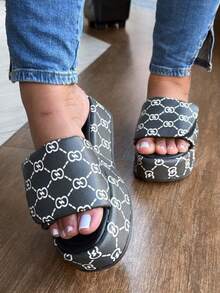 Women's Clog Sandal With Adjustable Closure Luxury Fashion - 黑色 - 查看 1