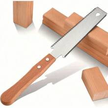 A Small Hand Saw, Japanese Woodworking, Flat Cutting, Flexible Blade, Wooden Straight Edge, Metal Material, Wood, Non Electric, Suitable For Woodworking