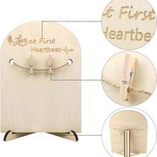 1 set Marco de fotos de madera para ultrasonido para el anuncio de embarazo o decoración del nacimiento del bebé, decoraciones familiares para baby shower, regalo de baby shower, regalo de Pascua, cosas para niñas/niños