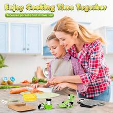 LIMIROLER 15Pcs Kids Knife Set For Real Cooking Montessori Kitchen Tools Kids Kitchen Knife Set Knife Cutting Board For Boys Girls Christmas Children's Day Birthday Gift - Multicolor - View 8