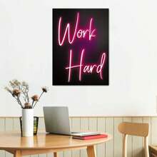 1pc/3pcs Set Modern Energize & Inspire Vibrant Neon Inspirational Posters,Room Decor, Gift For Friends Kits Wall Arts Decor, For Living Room, Bedroom, Office, Bar Wall Decor,Frame,Frameless.