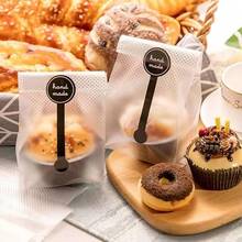 100 Piezas de Bolsas de Plástico Translúcido para Galletas y Dulces - Blanco - Ver 6