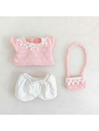 17厘米鲁布布夏季服装套装，包含上衣、裤子和包（衣服上的配饰是随机的，买家请注意）