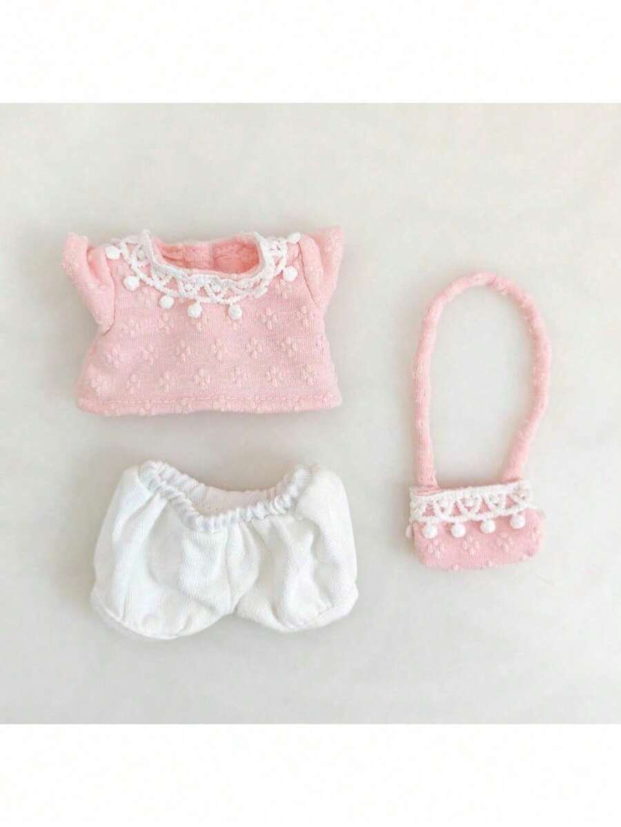 17厘米鲁布布夏季服装套装，包含上衣、裤子和包（衣服上的配饰是随机的，买家请注意） - 彩色 - 查看 1