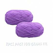 2Pcs 5-Ply Cotton Yarn Suitable For DIY Knitting Bags, Scarves, Hats, Sweaters, Home Textiles, Weight 100g