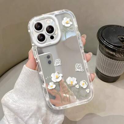 镜面手机壳可用作化妆镜 适用于 iPhone16/7/8/11/12/13/14/15/X/XR/Xs/Plus/Pro/Pro Max/SE2 防水防震防摔防刮