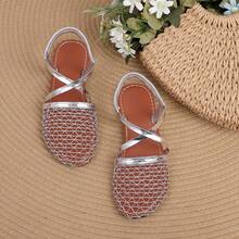 Summer Flat Sandals, Mesh Vamp Design, Showcasing Fashionable Western Style - Silver - View 4