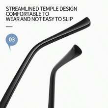 1 件/2 件男士商务半无框变色眼镜，适合驾驶、户外、日常工作、阅读 - 感光變色 - 查看 6