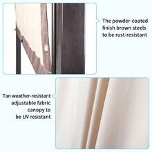 12' X 9' Pergola Gazebo Retractable Metal Frame Canopy For Sunshade Waterproof - 1 - View 7