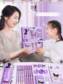 Sanrio Conjunto de Caixa de Presente de Papelaria Sanrio, Material Escolar My Melody, Lápis, Borrachas, Presente Ideal de Aniversário/Volta às Aulas para Crianças, Presente Surpresa