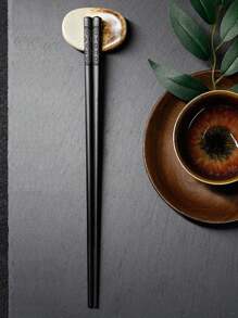 5 Pairs Reusable Non-Slip Chopsticks With Beautiful Cherry Blossom Pattern, Tableware Accessories, Cutlery Set, For Home, Kitchens, Restaurants, Hotels, Kitchen Supplies