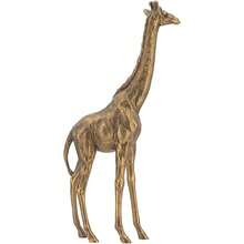 Giraffe Figurine Sculpture, Gold Home Decor Animal Statue Handmade Ornament, 6" X 2" X 11" - Bronze - View 7
