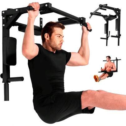 Barra De Dominadas, Home Gym 8 Ejercicios En 1, Soporta 400kg, Gimnasio En Casa, Fortalece Espalda Brazos Y Mas, Para Pared Y Piso, Uso Rudo FáCil InstalacióN