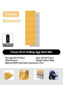 Naturehike Troues R3.0 可折叠鸡蛋箱泡沫露营垫，轻便便携四季防水垫，2.5 厘米厚设计，温暖舒适