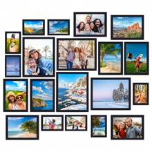 Superlele 10/15/20 Pack Picture Frames Set, Display Picture Frames Collage Wall Decor For Assorted Photos, Different Size(8x10in,  5x7in, 4x6in), For Wall Hanging Or Tabletop Display, Home Decor, Party Decor