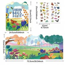 40 piezas Libro de pegatinas de insectos lindos para decorar taza de agua, cuaderno, computadora portátil, equipaje, guitarra, casco, estuche de teléfono, juguetes educativos para niños, regalos de graduación, juegos para niños y niñas, suministros escolares, regalos de cumpleaños para niños, ayudas didácticas