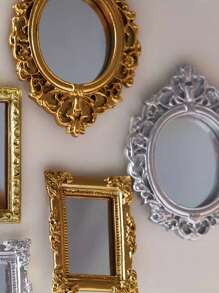 1pc Mini Classical Mirror Micro Landscape Ornaments Creative Decorations DIY Crafts Home Decor Figurines Miniatures Gift Decor Gifts