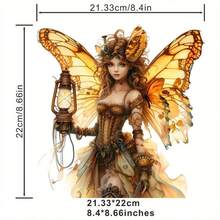Steampunk Fairy Heat Transfer Stickers - Fun Iron-On Decals For T-Shirts And Hoodies, Unique Clothing Decoration For Teens, Heat Press Patches