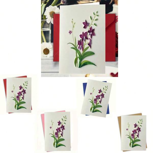 1pc Greeting Card, Wishing You All The Best, Happiness And Joy