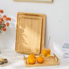 1 Piece Minimalist Wooden Kitchen & Home Storage Tray - Coffee Brown - View 8