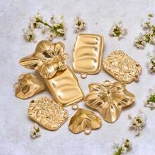 1 Peça Pingente Perfurado Geométrico Banhado a Ouro 18k de Aço Inoxidável 304, Acessório de Joalheria DIY para Uso Diário de Mulheres