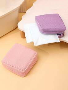 1个灯芯，4色卫生巾收纳袋，迷你化妆包，小型化妆旅行包，女士/女孩洗漱收纳包，可爱拉链零钱包，学院风，适合学校、工作、化妆、护肤、化妆包、收纳、化妆品整理包、化妆包、桌面整理包、化妆包、化妆包、化妆袋、小型化妆袋、圣诞礼物、小袋子、礼品袋/小手提包、化妆品整理包、迷你袋、大容量袋、圣诞礼物、女士礼物创意 - 彩色 - 查看 5