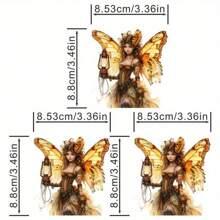 Steampunk Fairy Heat Transfer Stickers - Fun Iron-On Decals For T-Shirts And Hoodies, Unique Clothing Decoration For Teens, Heat Press Patches