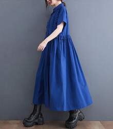 Women Long Dresses - Blue - View 4