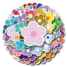 60 Adesivi Mini Fiori, Adesivi Estetici in Vinile, Adesivi Decorativi per Scrapbooking, Diario, computer portatile, Paraurti, Skateboard, Bottiglie d'Acqua, Computer, Telefono, Cartoni Animati, Casco, Auto - Multicolore - Visualizzare 6