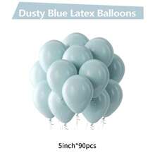 灰蓝色乳胶派对气球 5/10/12/18 英寸 -10/30/50/70/90 个圆形氦页岩哑光气球适用于淋浴、性别揭示、婚礼、生日、毕业、单身派对、退休 - 灰藍色 - 查看 20