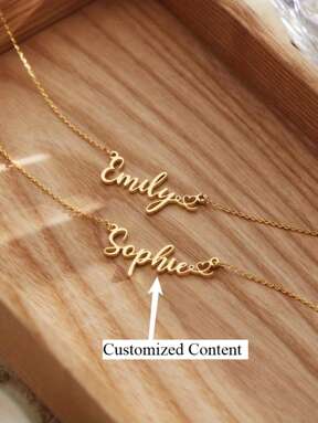 Customized Stainless Steel Name Necklace With Heart Pendant - Customized Engraving, Ideal Gift For Birthday, Graduation, Christmas, Valentine's Day, 520,Multi-Functional,Ornamental,Letter,Stylish,Modern,Colorful,Cute,Adorable,Casual,Custom,Personalised,Unique,Customized,Ideal Gifts For Him,Ideal Gifts For Her,Halloween Edit,Back To School Fashion