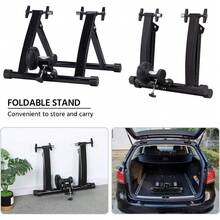 Bike Trainer Stationary Bike Stand Magnetic Bike Trainer Stand For Indoor Riding Premium Steel Bicycle Trainer Accessories Fits For 26in-28in, 700C Wheels