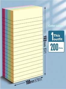 100pcs/200pcs Colorful Linear Sticky Notes, Message Notes, Small Gifts For Teachers To Reward Students, Reward Gifts That Children Like, Highly Attractive Portable Student Marker Writing Notes Self-Adhesive Convenient To Stick To The Notepad Office, Home, School Two Styles Of Large And Small Office Helper,School Supplies,Back To School