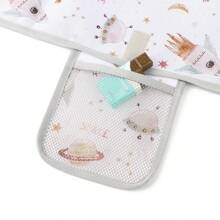 1 pieza Almohadilla plegable extensora de asiento de avión para bebés, cojín portátil impermeable y con dibujos animados para niños pequeños para viajar