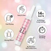 Makartt Nail Glue Remover For Press On Nails - 30ML Press On Nail Remover Easy Removal Debonder For Glue On Nail Tips,Non-Acetone Nail Polish Remover