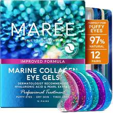 MAREE Eye Gels - Under Eye Patches For Puffy Eyes And Dark Circles With Natural Marine Collagen &Amp; Hyaluronic Acid - Anti-Aging Masks For Face To Soothe Puffiness - Undereye Mask Patches - Multicolor - View 1