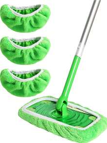 3 Stücke wiederverwendbare Super-Mikrofaser Trocken-Wischbezüge und Nass-Mopp Pads, waschbare Ersatz-Mopp Pads für Bodenreinigung (Mopp nicht enthalten)