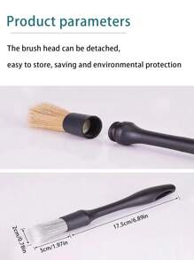 3 Sets Of Car Details Brush Indoor Gap Cleaning Soft Bristles Car Wash Brush Dust Removal Multi-Function Car Cleaning Tool