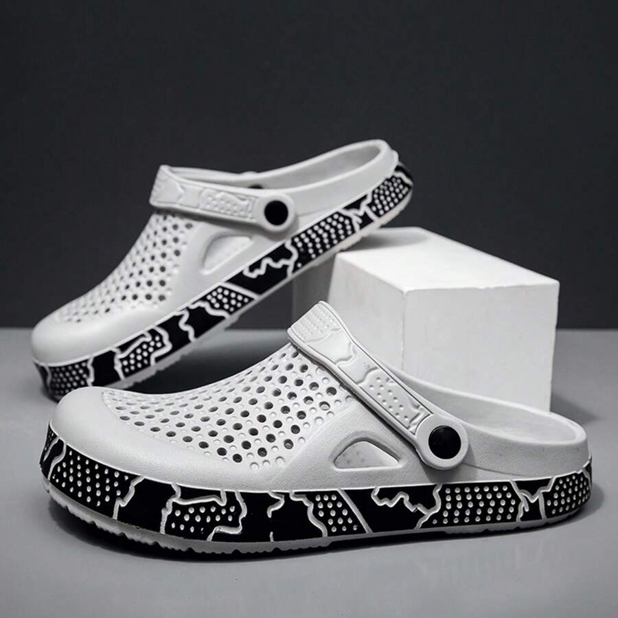 2025 Models Men's Casual Daily Wear Breathable Slip-On Sandal Slippers - Grey - View 1