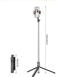 STICKMAG 100cm 無線藍牙自拍棒三腳架，附 LED 3 段可調美顏補光燈，360° 旋轉不鏽鋼防震，適用於智慧型手機 - 多色1米 - 查看 10