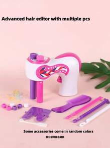 Gioco per ragazze, accessori per travestimento per bambini, set fai-da-te per acconciature, set elettrico per intrecciare, accessori per acconciature intrecciate, puzzle giocattolo da usare in casa, richiede batterie fornite, adatto per feste, regali di Ognissanti, back to school, regali per feste