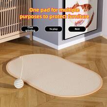 1pc Sisal Cat Scratcher Board, Vertical Wall-Mounted, Anti-Scratch, , Odorless Cat Scratching Mat, Scratch Pad & Massage - Multicolor - View 10