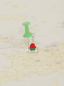 1 件亚克力卡通欧洲部分国家地图图案主题钥匙扣挂件背包装饰/包包配件/书包配件/钱包挂件/朋友礼物汽车配件包包挂件可爱哥特 Y2k - 彩色 - 查看 4