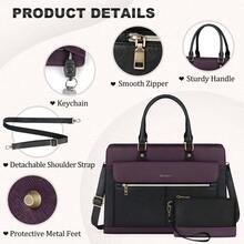 NEWHEY Laptop Bag For Women 15.6 Inch Laptop Tote Bag Business Office Work Bags Professional Briefcase Waterproof Leather PU Computer Bag Teacher Shoulder Bag Handbag - Multicolor - View 7