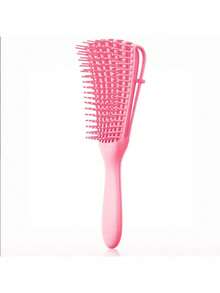 1 件适用于黑色自然头发的顺发梳，适用于卷发非洲 3/4abc 纹理的顺发梳，更快更轻松地梳理干湿头发，无痛发刷梳 - 彩色 - 查看 12