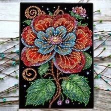 5D Diamond Drawing Notebook - DIY Landscape Flower Animal - Diary With Artificial Leather Cover - Special Shaped Artificial Diamond Hardcover Sketchbook, Suitable For Home Office Art - Holiday Birthday Gift, Graduation Gift